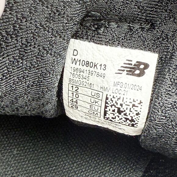 New Balance Womens Fresh Foam X 1080v13 Sneakers US 12 Wide Black Athletic EUC - Picture 12 of 14